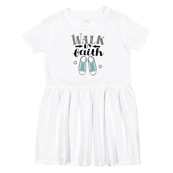Inktastic Walk by Faith Quote Girls Toddler Dress