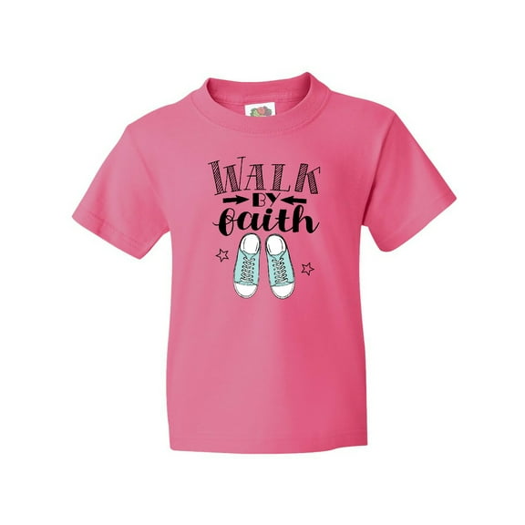 Inktastic Walk by Faith Quote Youth T-Shirt
