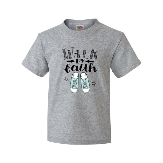 Inktastic Walk by Faith Quote Youth T-Shirt