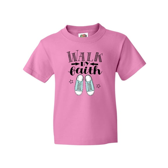 Inktastic Walk by Faith Quote Youth T-Shirt