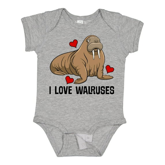 Inktastic Walrus Cute Arctic Animals Boys or Girls Baby Bodysuit