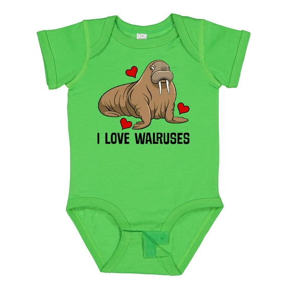 Inktastic Walrus Cute Arctic Animals Boys or Girls Baby Bodysuit