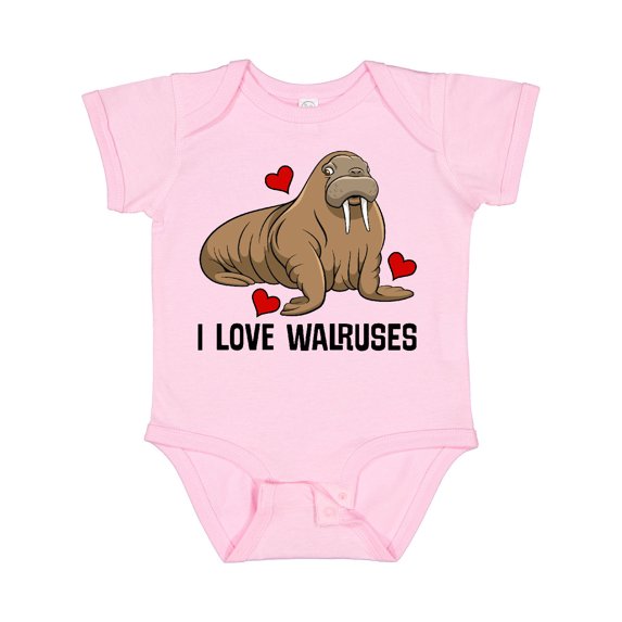 Inktastic Walrus Cute Arctic Animals Boys or Girls Baby Bodysuit