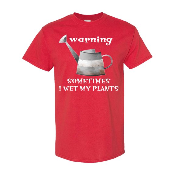 Inktastic Warning Sometimes I Wet My Plants Gardening Humor T-Shirt