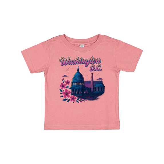 Inktastic Washington D.c. Skyline Cherry Blossoms Boys or Girls Baby T-Shirt