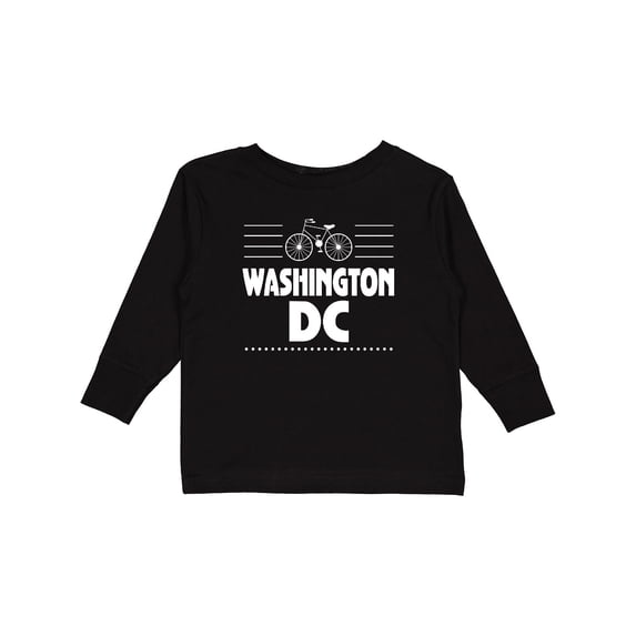 Inktastic Washington DC Biking Boys or Girls Long Sleeve Toddler T-Shirt