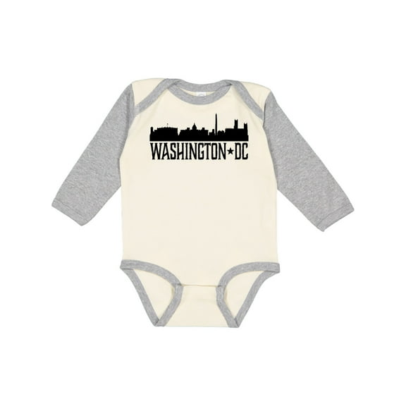 Inktastic Washington Dc City Skyline Boys or Girls Long Sleeve Baby Bodysuit