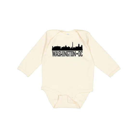 Inktastic Washington Dc City Skyline Boys or Girls Long Sleeve Baby Bodysuit