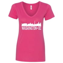 Inktastic Washington Dc Skyline Cities Women's V-Neck T-Shirt