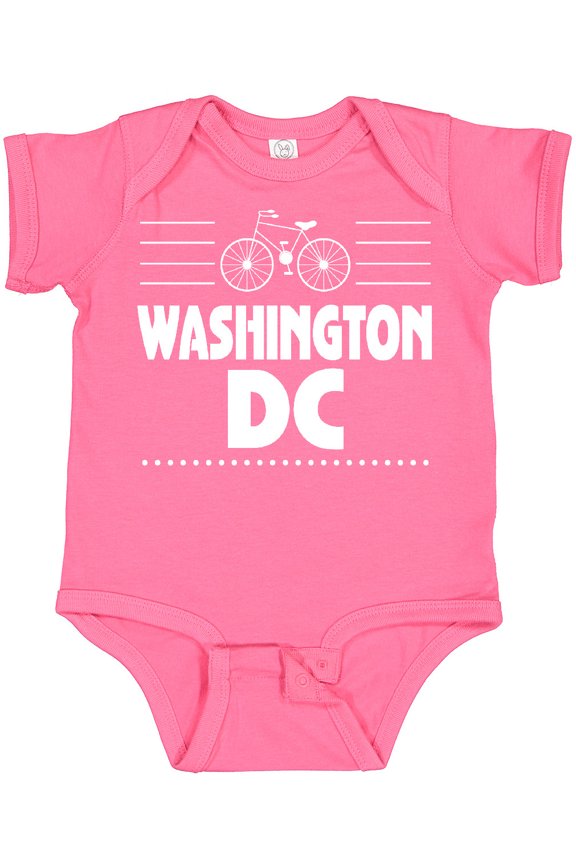 Washington Dc Biking Boys or Girls Baby Bodysuit