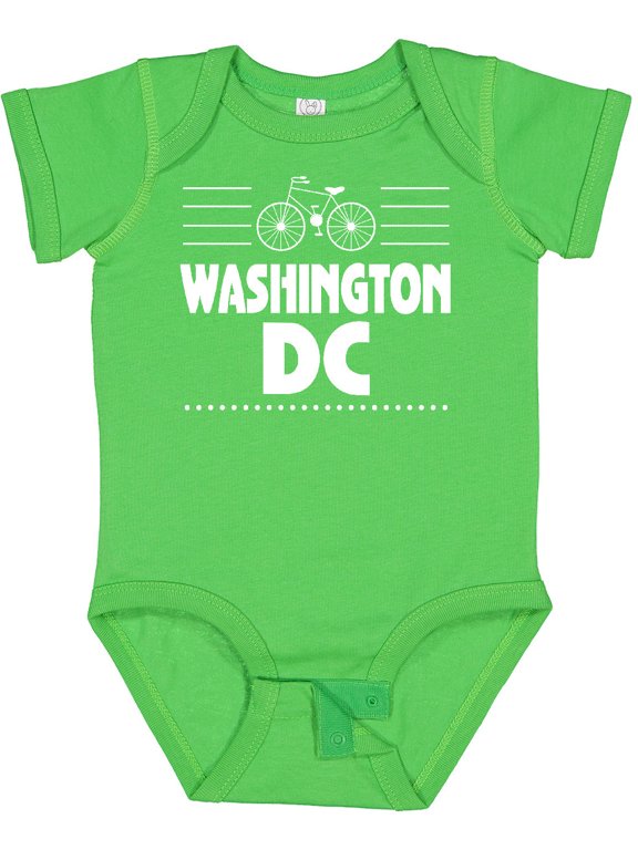 Washington Dc Biking Boys or Girls Baby Bodysuit