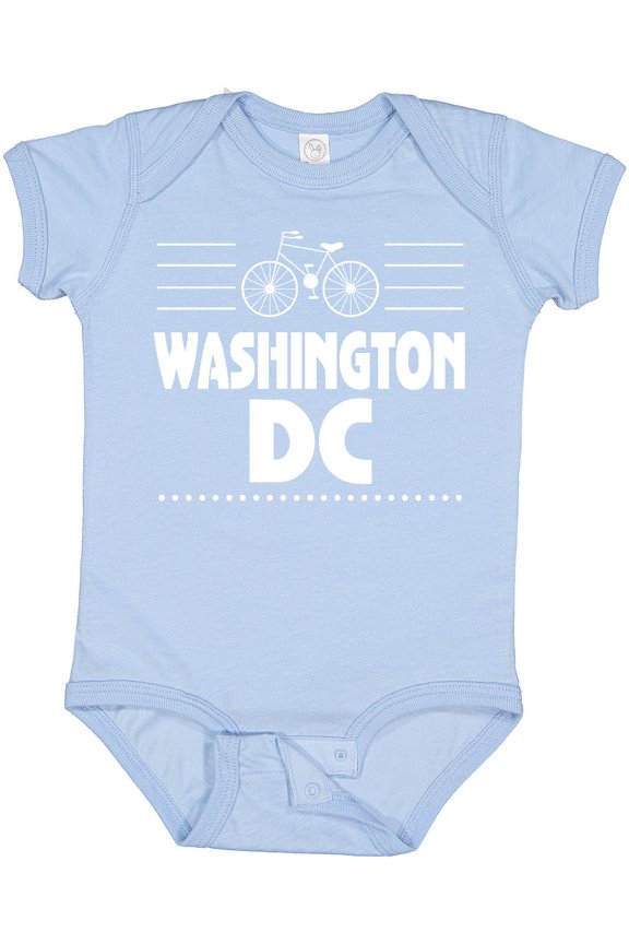 Washington Dc Biking Boys or Girls Baby Bodysuit