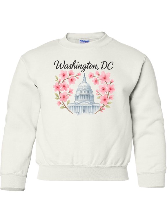 Washington Dc Cherry Blossom Youth Sweatshirt