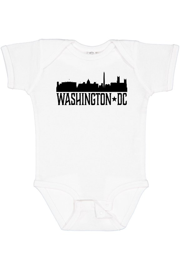 Washington Dc City Skyline Boys or Girls Baby Bodysuit