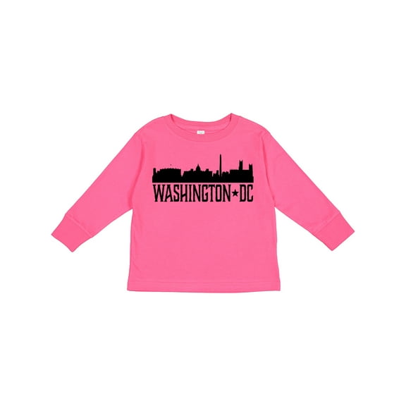 Inktastic Washington Dc City Skyline Boys or Girls Long Sleeve Toddler T-Shirt