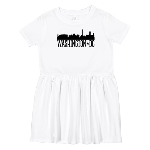 Inktastic Washington Dc City Skyline Girls Toddler Dress