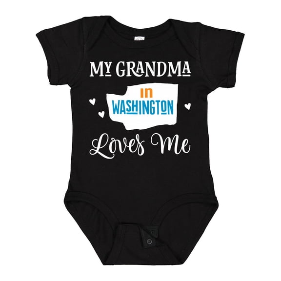 Inktastic Washington Grandma Loves Me Boys or Girls Baby Bodysuit