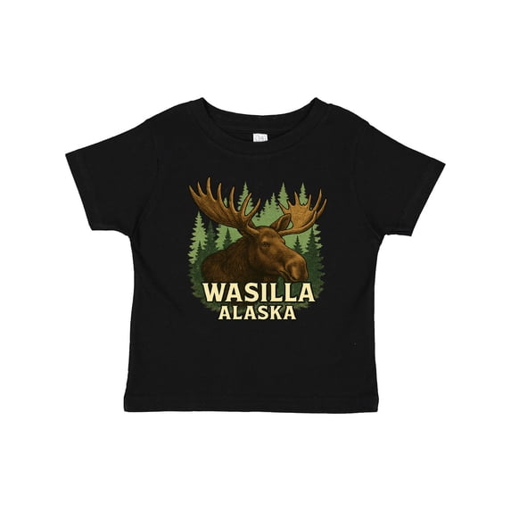 Inktastic Wasilla Alaska Moose Nature Scene Wilderness Boys or Girls Baby T-Shirt