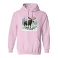 thumbnail image 1 of Inktastic Wasilla Alaska Moose Winter Scene Adult Hoodie Sweatshirt, 1 of 4