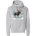 thumbnail image 1 of Inktastic Wasilla Alaska Moose Winter Scene Adult Hoodie Sweatshirt, 1 of 4