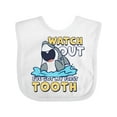 thumbnail image 1 of Inktastic Watch out I've Got My First Tooth Boys or Girls Baby Bib, 1 of 4