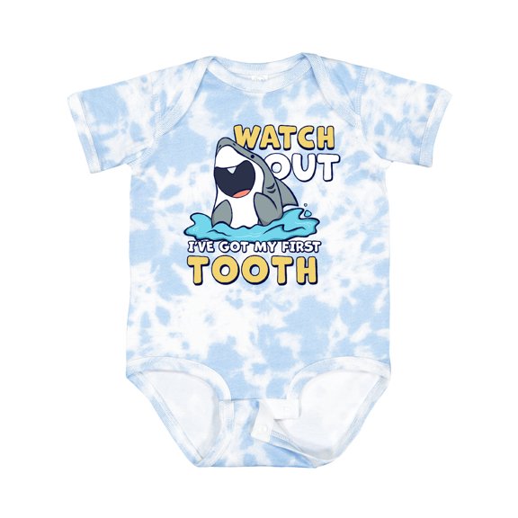 Inktastic Watch out I've Got My First Tooth Boys or Girls Baby Bodysuit