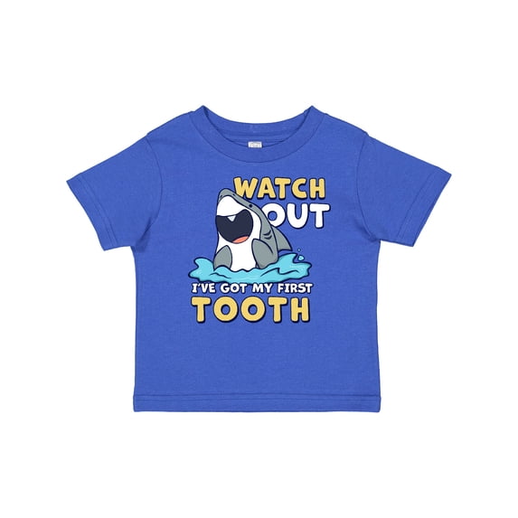 Inktastic Watch out I've Got My First Tooth Boys or Girls Baby T-Shirt