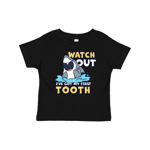 Inktastic Watch out I've Got My First Tooth Boys or Girls Baby T-Shirt