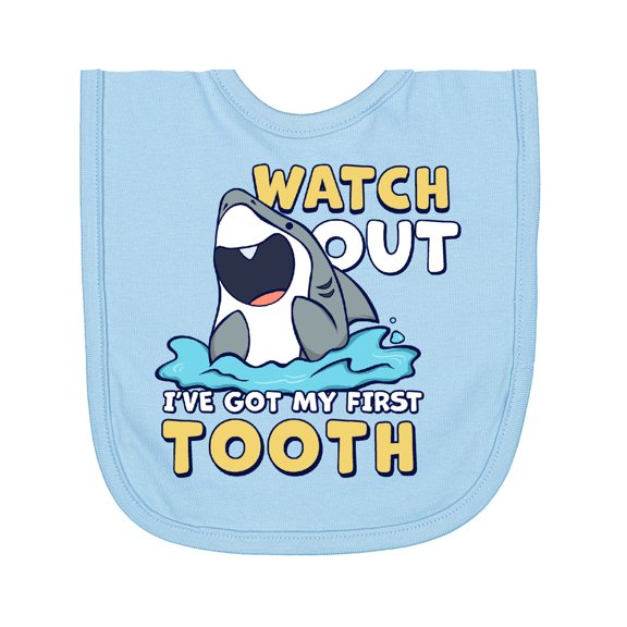 Inktastic Watch out I've Got My First Tooth Newborn Bib