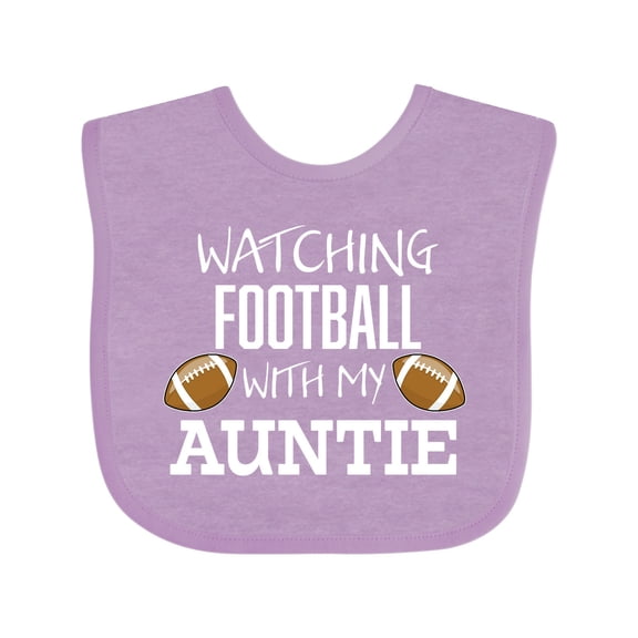Inktastic Watching Football with My Auntie Boys or Girls Baby Bib