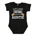 thumbnail image 1 of Inktastic Watching Football with My Auntie Boys or Girls Baby Bodysuit, 1 of 5