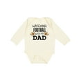 thumbnail image 1 of Inktastic Watching Football with My Dad Boys or Girls Long Sleeve Baby Bodysuit, 1 of 5