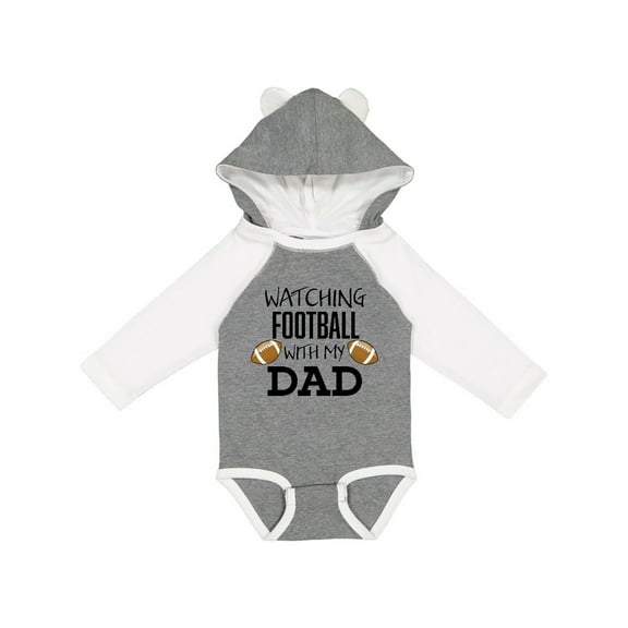 Inktastic Watching Football with My Dad Boys or Girls Long Sleeve Baby Bodysuit