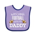 thumbnail image 1 of Inktastic Watching Football with My Daddy Boys or Girls Baby Bib, 1 of 4