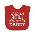 thumbnail image 1 of Inktastic Watching Football with My Daddy Boys or Girls Baby Bib, 1 of 4