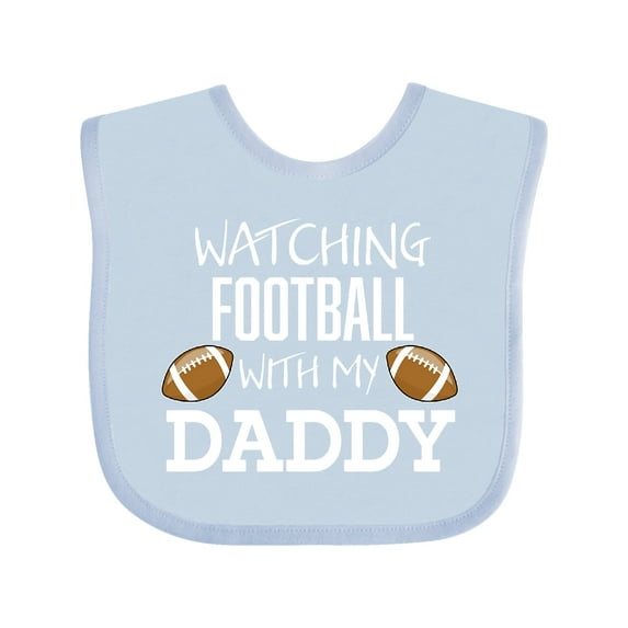 Inktastic Watching Football with My Daddy Boys or Girls Baby Bib