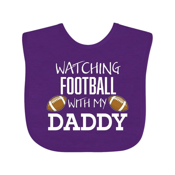 Inktastic Watching Football with My Daddy Boys or Girls Baby Bib