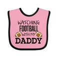 thumbnail image 1 of Inktastic Watching Football with My Daddy Boys or Girls Baby Bib, 1 of 4