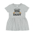 thumbnail image 1 of Inktastic Watching Football with My Daddy Girls Baby Dress, 1 of 5