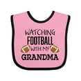 thumbnail image 1 of Inktastic Watching Football with My Grandma Boys or Girls Baby Bib, 1 of 4