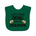 thumbnail image 1 of Inktastic Watching Football with My Grandpa Boys or Girls Baby Bib, 1 of 4