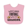 thumbnail image 1 of Inktastic Watching Football with My Grandpa Boys or Girls Baby Bib, 1 of 4