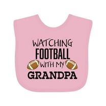 Inktastic Watching Football with My Grandpa Boys or Girls Baby Bib
