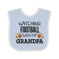 thumbnail image 1 of Inktastic Watching Football with My Grandpa Boys or Girls Baby Bib, 1 of 4
