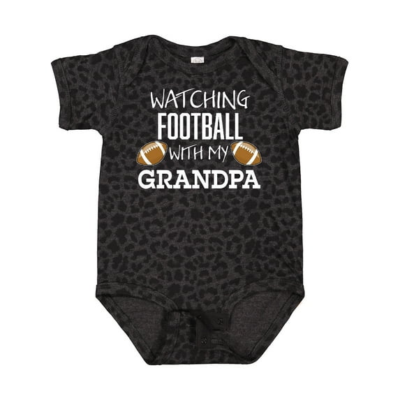 Inktastic Watching Football with My Grandpa Boys or Girls Baby Bodysuit
