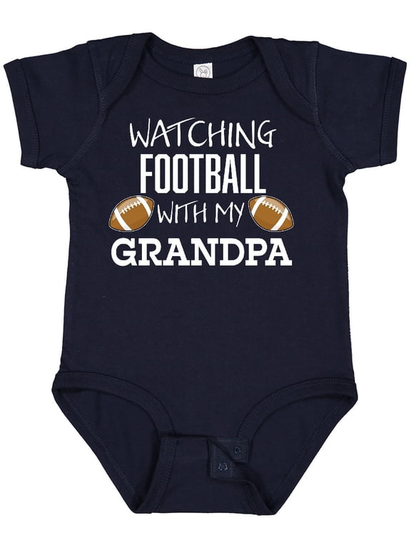 Watching Football with My Grandpa Boys or Girls Baby Bodysuit