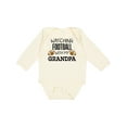 thumbnail image 1 of Inktastic Watching Football with My Grandpa Boys or Girls Long Sleeve Baby Bodysuit, 1 of 5