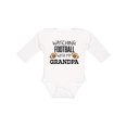 thumbnail image 1 of Inktastic Watching Football with My Grandpa Boys or Girls Long Sleeve Baby Bodysuit, 1 of 5