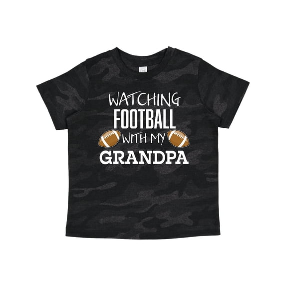 Inktastic Watching Football with My Grandpa Boys or Girls Toddler T-Shirt