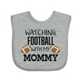 thumbnail image 1 of Inktastic Watching Football with My Mommy Boys or Girls Baby Bib, 1 of 4